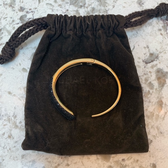 MICHAEL KORS Black Pavé Gold-Tone Cuff - Picture 2 of 5